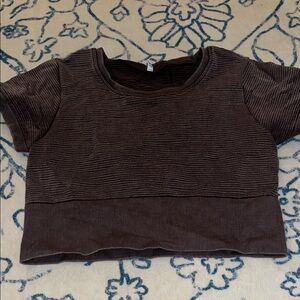Brown workout crop Top
